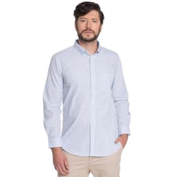 CAMISA HOMBRE CASUAL MANGA LARGA TREVIRA CUADRO TOLEDO - Blanco S
