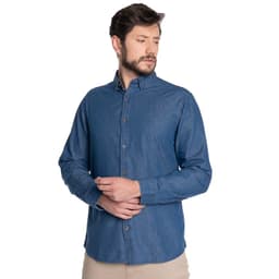 CAMISA HOMBRE CASUAL MANGA LARGA DENIM CADIZ Celeste S