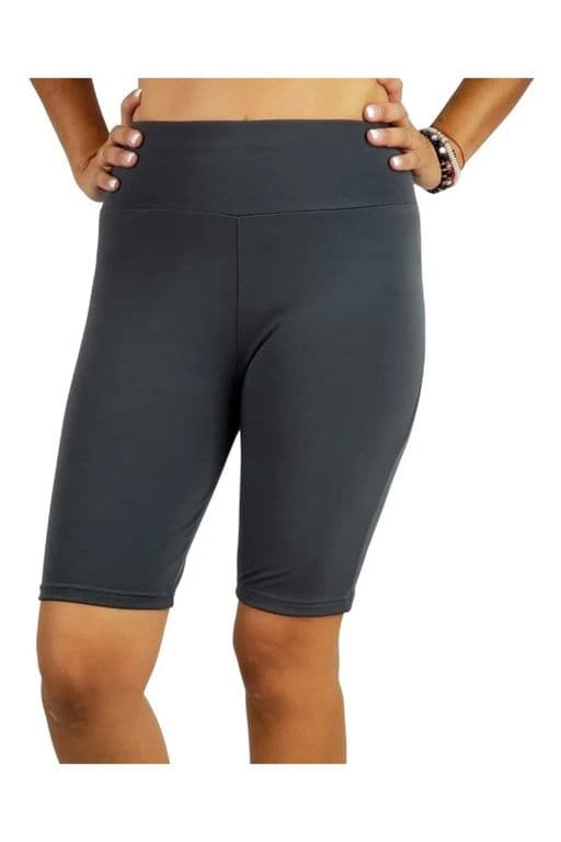 Calza Biker Corta. Short Deportivo Lycra 486 Gris Oscuro M/L