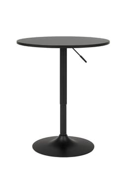 Mesa Bar Centro Altura Regulable 60cm Diametro Full Negra