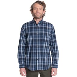 CAMISA HOMBRE MANGA LARGA ESCOCESA QUEENS Azul Marino 2XL