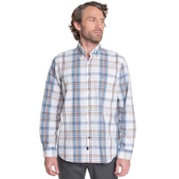 CAMISA HOMBRE MANGA LARGA ESCOCESA QUEENS Terracota M