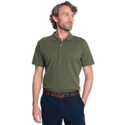POLERA HOMBRE PIQUE MANGA CORTA LISA HUMPTONS Verde Musgo 2XL