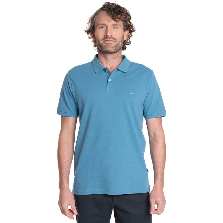 POLERA HOMBRE PIQUE MANGA CORTA LISA HUMPTONS Azul 2XL
