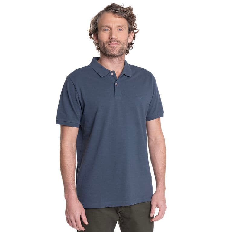 POLERA HOMBRE PIQUE MANGA CORTA LISA HUMPTONS Azul Marino XL