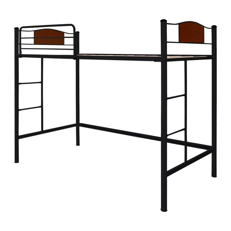 Cama Alta Child 1 Plaza Metalica Negro
