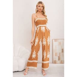 Enterito Mujer Largo Pabilos Holgado Primavera Verano 3381 Beige L/XL