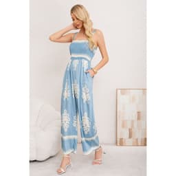 Enterito Mujer Largo Pabilos Holgado Primavera Verano 3381 Celeste L/XL