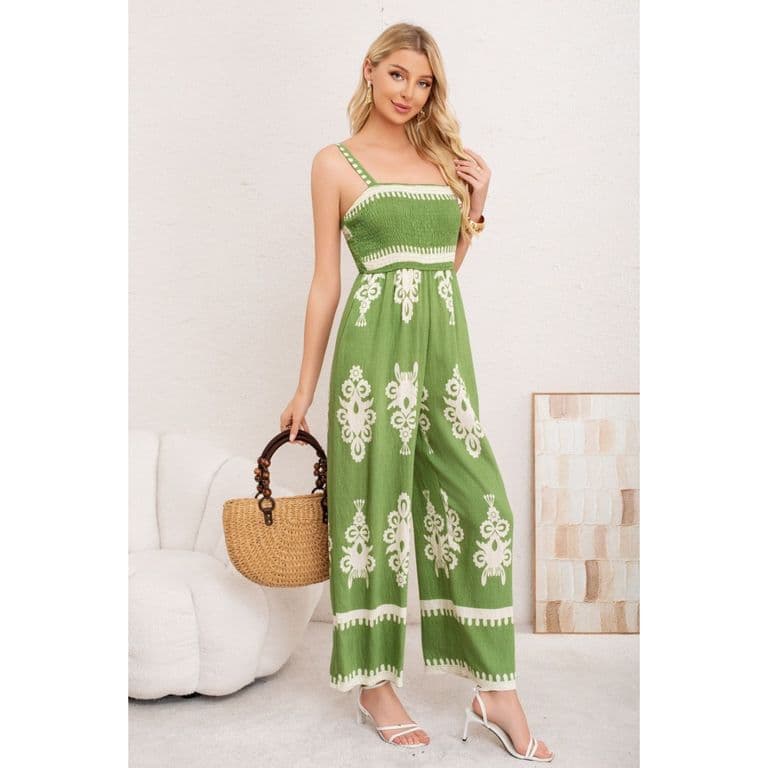 Enterito Mujer Largo Pabilos Holgado Primavera Verano 3381 Verde S/M