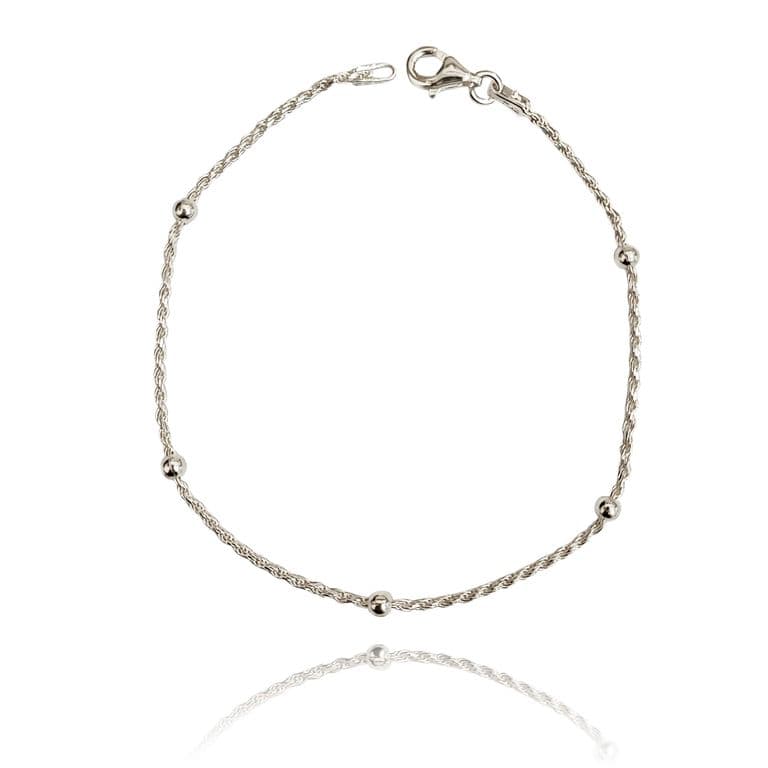 Pulsera Turbillon Bola Plata Fina 925 Plateado TALLA UNICA