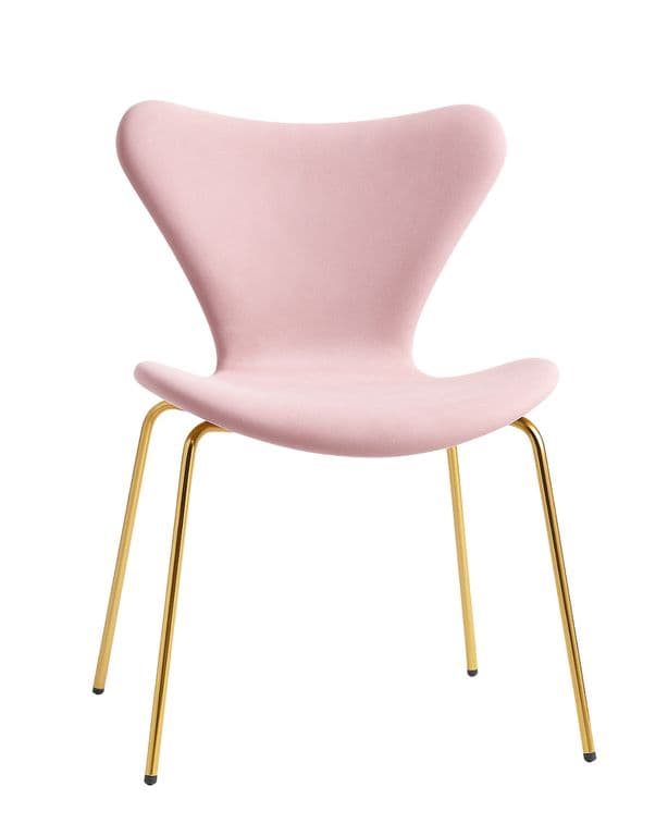 Silla Jlove Velvet Gold Rosado claro
