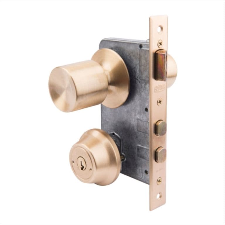 Cerradura embutida acceso bronce satinado 4180-BSL/BSF