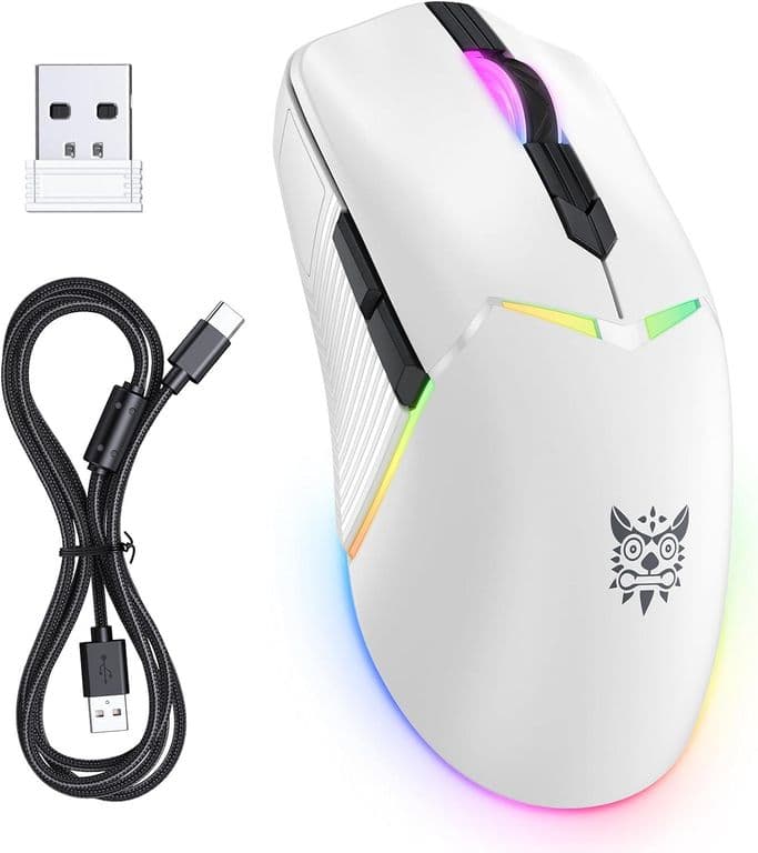 Mouse Gamer CW928 Trimode Negro - Blanco Negro