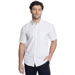 CAMISA HOMBRE MANGA CORTA ESTAMPADA OXFORD Blanco M