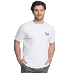 POLERA HOMBRE CUELLO REDONDO ESTAMPADO ESPALDA Blanco M