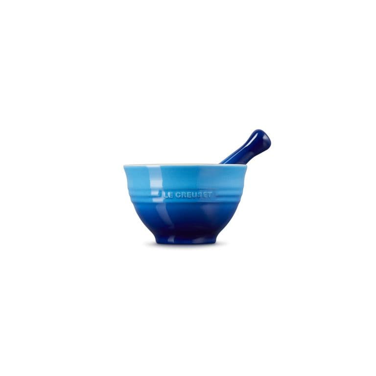 Mortero y Pistilo 300ml Azul Azure Ceramica