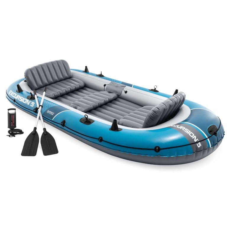 Bote Inflable Excursion 5 Set Capacidad 600 Kg + Remos + Inflador