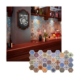 Wall Panel PVC Relieve 97.3 x 49.2 cm PATCHWORK, 4.2 m2 (10 Paneles)
