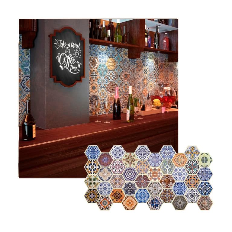 Wall Panel PVC Relieve 97.3 x 49.2 cm PATCHWORK, 4.2 m2 (10 Paneles)