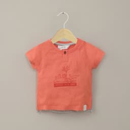 Polera manga corta roja de nino Rojo 12 MESES