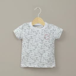 Polera manga corta blanca palmeras de nino Blanco 18 MESES