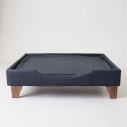 Cama de Mascotas - Talla S (55x40 cm) / Patas De Madera 11 cm (Negro)