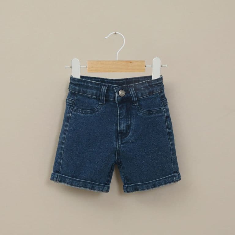Short de jeans oscuro de nino Azul 6 MESES