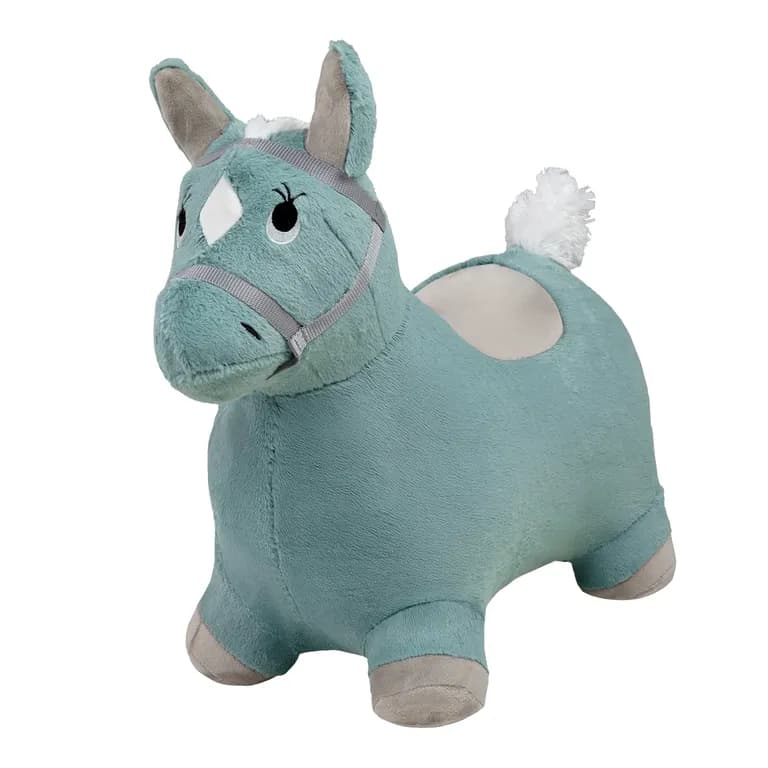 Saltarin de Peluche Inflable +18meses Caballo Verde