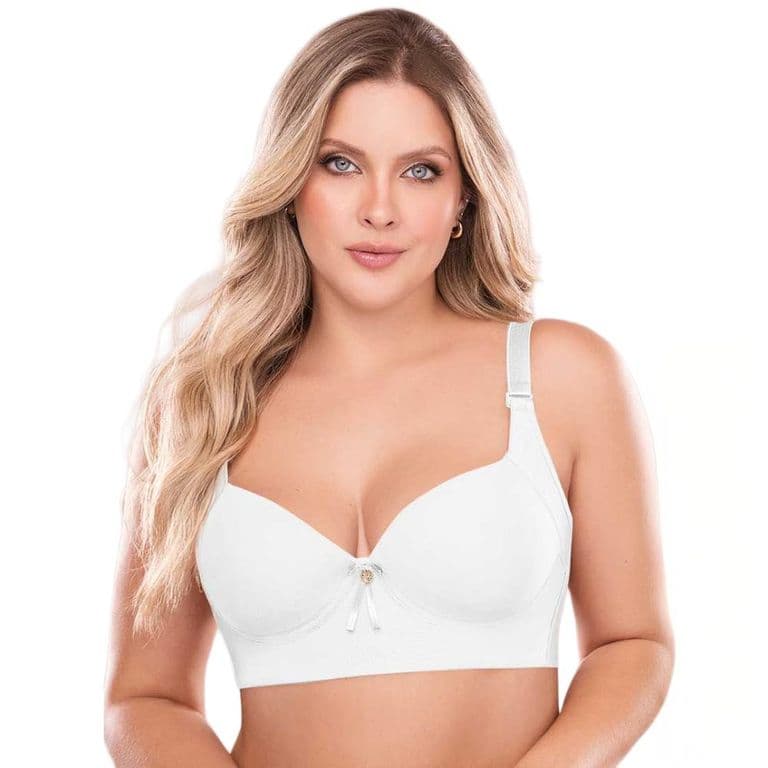 Sosten Control Fashionista Blanco Alto Cubrimiento Espalda Blanco 40B