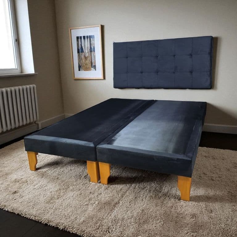 CAMA SUPER KING FELPA NEGRA