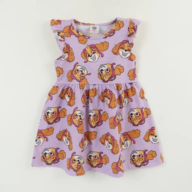 Vestido Sin Manga y Collet Nina Lila Print Skye Morado 4