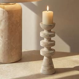 Candelabro Decorativo de Piedra Travertino
