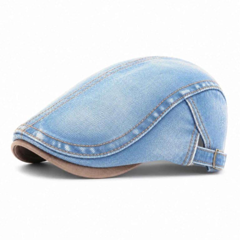 Boina De Golf Clasica De Mezclilla Colores Varios Celeste M/L