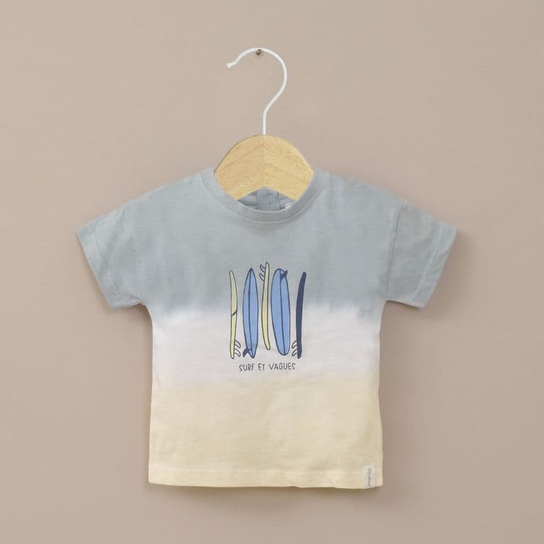 Polera manga corta amarilla de nino Amarillo 12 MESES