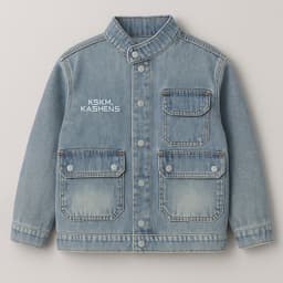 Chaqueta mezclilla nino look urbano y funcional Azul Claro 6