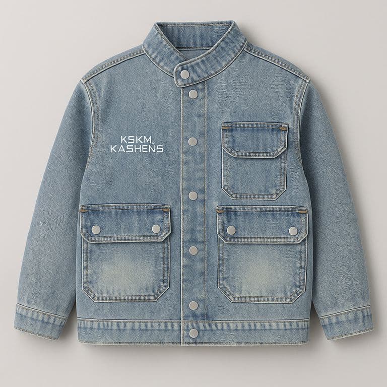 Chaqueta mezclilla nino look urbano y funcional Azul Claro 6
