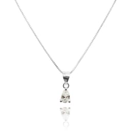 Collar Punto De Luz Gota Grifa Plata Fina 925 Plateado TALLA UNICA