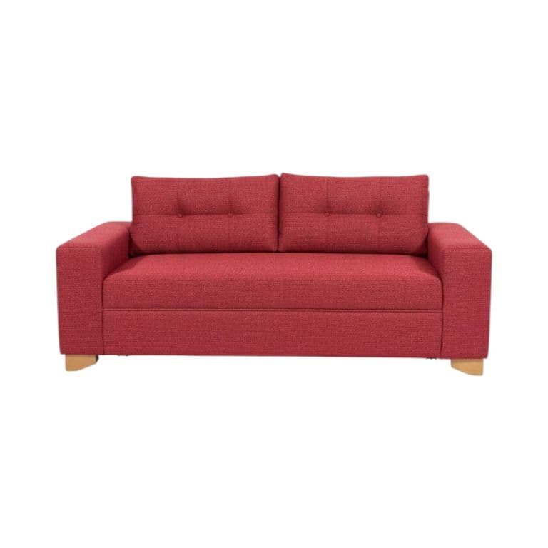 SOFA PARIS DOS CUERPOS LINO ROJO Rojo