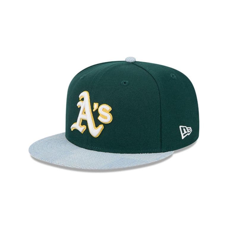 Gorra 59Fifty Oakland Athletics MLB Patch Denim Dark Green Verde 7 3/8
