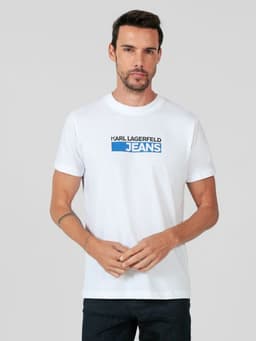 Polera slim con logo Blanco Blanco L