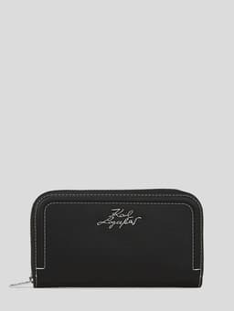 Billetera con firma metalica Negro Negro TALLA UNICA