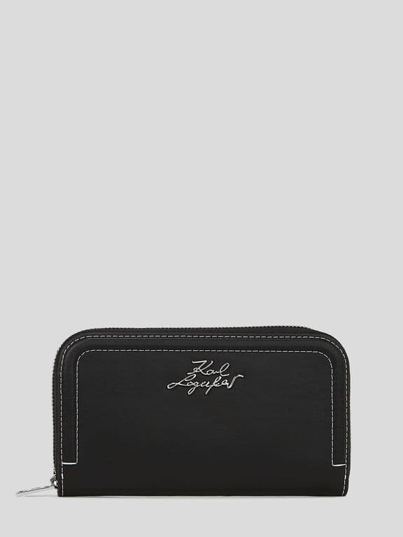 Billetera con firma metalica Negro Negro TALLA UNICA