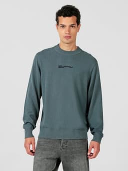 Sweater con logotipo bordado Verde Verde L