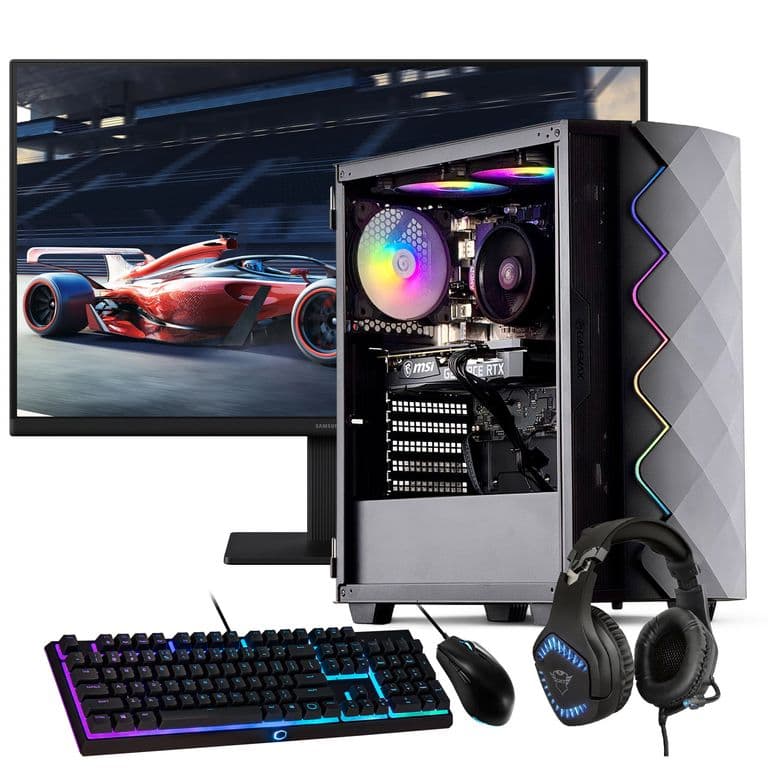 PC GAMER + MONITOR 24 + Perif: AMD Ryzen 5 5500 32Gb 1Tb RTX 3050