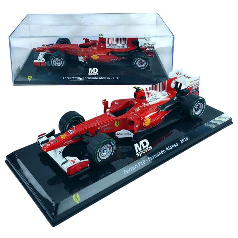 Auto Ferrari F10 2010 #8 Fernando Alonso Caja Acrilica Premium Collect 1:24