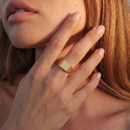 Anillo Oro 18kt Sello Clasico Amarillo 20