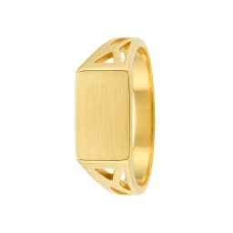 Anillo Oro 18kt Sello Calado Amarillo 21