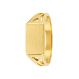 Anillo Oro 18kt Sello Calado Amarillo 25