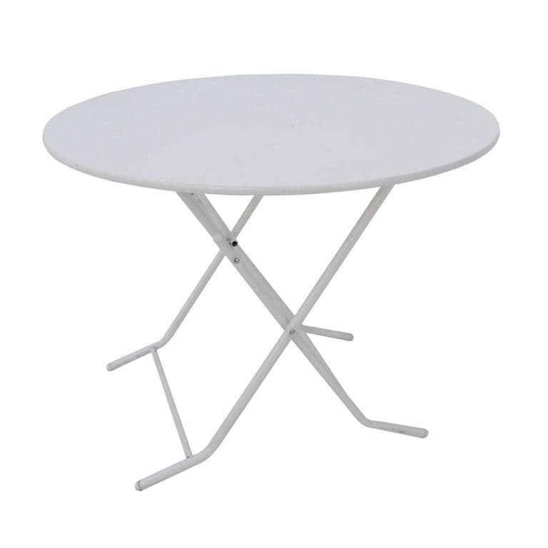 Mesa plegable redonda 1Mt Blanca comodidad y resistencia Blanco
