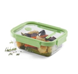 Recipiente hermetico 100% de vidrio 1520 ml rectangular